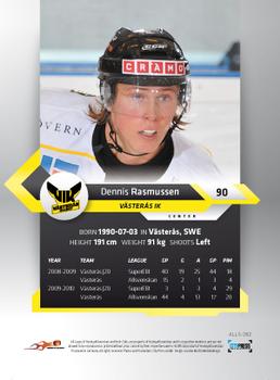 2010-11 HockeyAllsvenskan #ALLS-282 Dennis Rasmussen Back