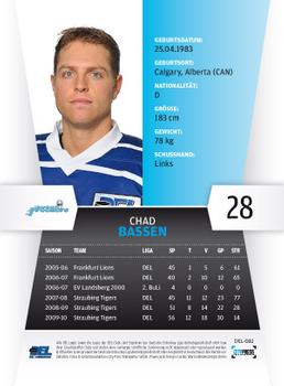 2010-11 Playercards (DEL) #DEL-081 Chad Bassen Back