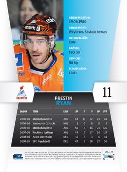 2010-11 Playercards (DEL) #DEL-139 Prestin Ryan Back