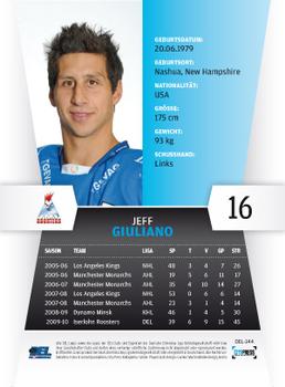 2010-11 Playercards (DEL) #DEL-144 Jeff Giuliano Back
