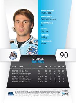 2010-11 Playercards (DEL) #DEL-280 Michael Baindl Back