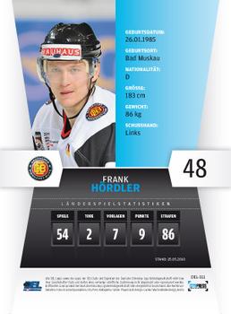 2010-11 Playercards (DEL) #DEL-311 Frank Hordler Back