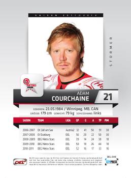 2011-12 Playercards (DEL) #DEL-048 Adam Courchaine Back