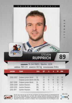 2011-12 Playercards (DEL) #DEL-124 Steven Rupprich Back