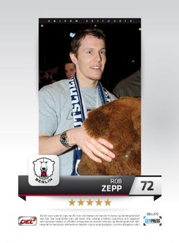 2011-12 Playercards (DEL) #DEL-272 Rob Zepp Back