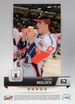 2011-12 Playercards (DEL) #DEL-291 Tyson Mulock Back
