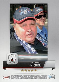 2011-12 Playercards (DEL) #DEL-294 Hartmut Nickel Back