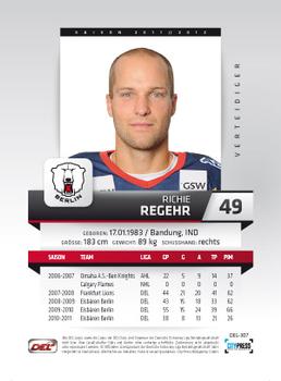 2011-12 Playercards (DEL) #DEL-307 Richie Regehr Back