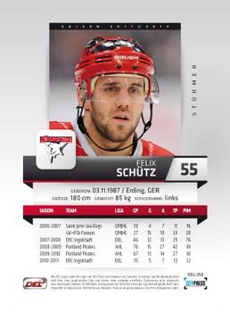 2011-12 Playercards (DEL) #DEL-350 Felix Schutz Back