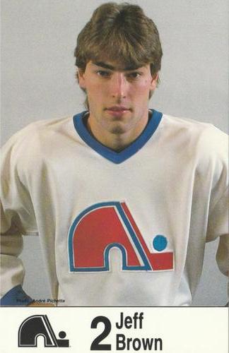 1985-86 Quebec Nordiques Postcards #NNO Jeff Brown Front