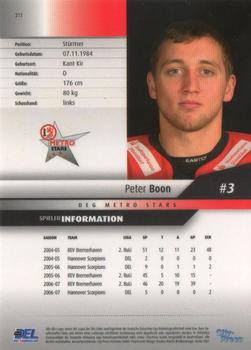 2007-08 Playercards (DEL) #311 Peter Boon Back