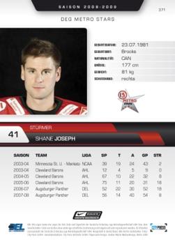 2008-09 Playercards (DEL) #371 Shane Joseph Back