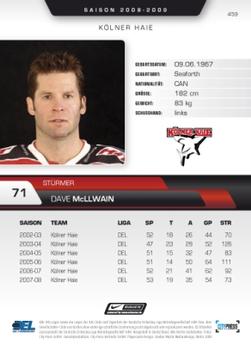 2008-09 Playercards (DEL) #459 Dave McLlwain Back