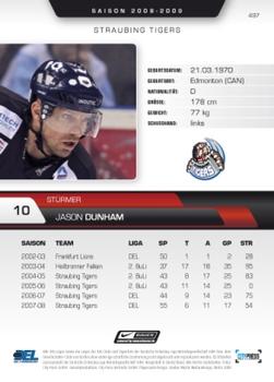 2008-09 Playercards (DEL) #497 Jason Dunham Back