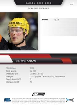 2008-09 Playercards (DEL) #518 Stephan Kadow Back