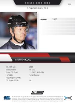 2008-09 Playercards (DEL) #519 Steffen Klau Back