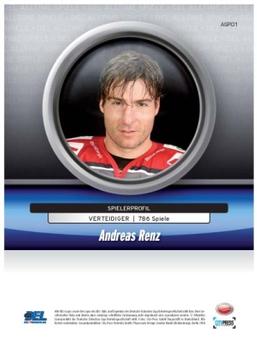 2008-09 Playercards (DEL) - Alltime Games #ASP01 Andreas Renz Back