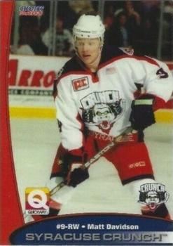 2002-03 Choice Syracuse Crunch (AHL) #6 Matt Davidson Front