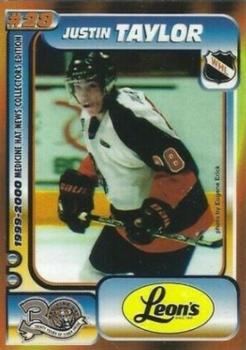 1999-00 Medicine Hat Tigers (WHL) #NNO Justin Taylor Front