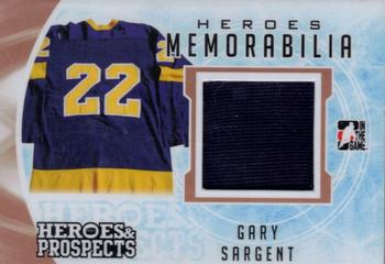 2016-17 Leaf In The Game Heroes and Prospects  - Hero Memorabilia #HM-16 Gary Sargent Front