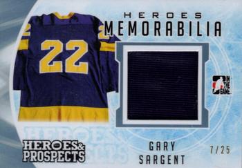 2016-17 Leaf In The Game Heroes and Prospects  - Hero Memorabilia - Platinum #HM-16 Gary Sargent Front
