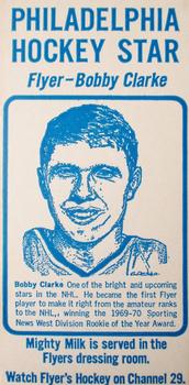 1972 Mighty Milk Philadelphia Flyers #NNO Bobby Clarke Front