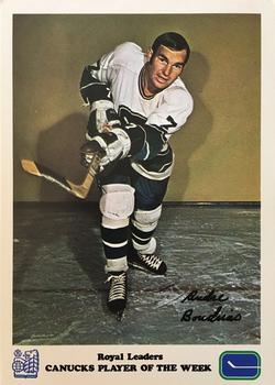 1973-74 Royal Bank Vancouver Canucks #NNO Andre Boudrias Front