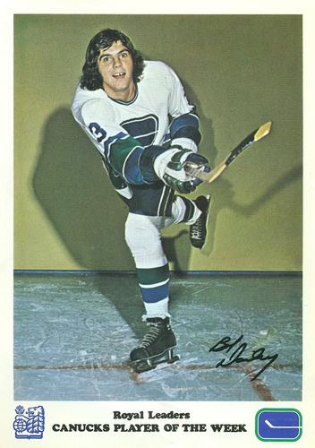 1973-74 Royal Bank Vancouver Canucks #NNO Bob Dailey Front