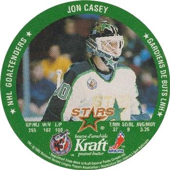 1992-93 Kraft - Kraft Peanut Butter NHL Goaltenders #NNO Jon Casey / Dominic Roussel  Front