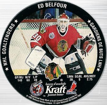 1992-93 Kraft - Kraft Peanut Butter NHL Goaltenders #NNO Mike Vernon / Ed Belfour  Back