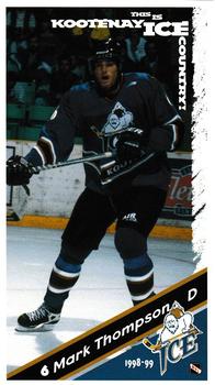 1998-99 Kootenay Ice (WHL) #6 Mark Thompson Front