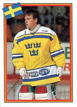 1993 Semic Hockey VM/Jaakiekon MM (Swedish/Finnish) Stickers #2 Håkan Algotsson Front