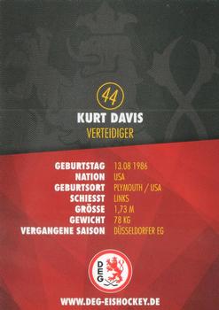 2016-17 Dusseldorfer EG Postcards #NNO Kurt Davis Back