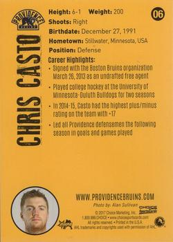 2016-17 Choice Providence Bruins (AHL) #06 Chris Casto Back