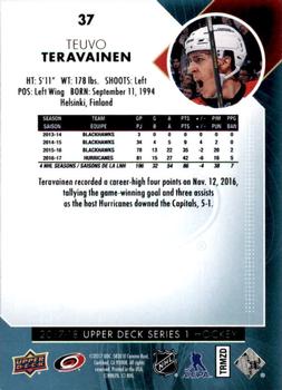2017-18 Upper Deck #37 Teuvo Teravainen Back