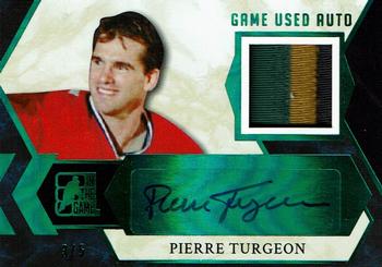 2017 Leaf In The Game Used - Autograph Memorabilia Green Spectrum Foil #GUA-PT1 Pierre Turgeon Front