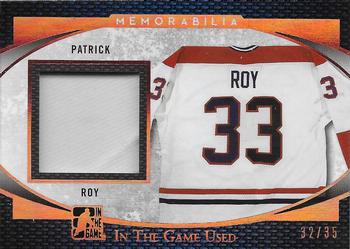2017 Leaf In The Game Used - Game-Used Jersey #GU-33 Patrick Roy Front