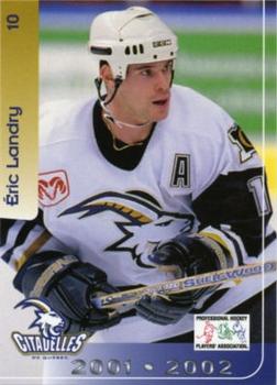 2001-02 Cartes, Timbres et Monnaies Sainte-Foy Quebec Citadelles (AHL) #3 Eric Landry Front