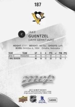 2017-18 Upper Deck MVP - Silver Script #187 Jake Guentzel Back
