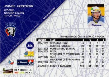 2011-12 OFS Plus #356 Pavel Vostrak Back