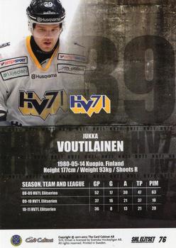 2011-12 SHL Elitset #76 Jukka Voutilainen Back