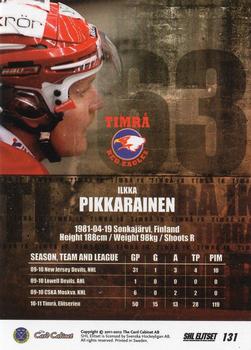 2011-12 SHL Elitset #131 Ilkka Pikkarainen Back