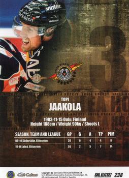 2011-12 SHL Elitset #238 Topi Jaakola Back