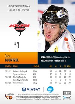 2014-15 HockeyAllsvenskan #HA-054 Gabe Guentzel Back