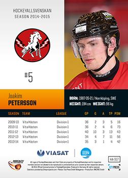 2014-15 HockeyAllsvenskan #HA-317 Joakim Petersson Back