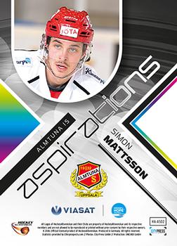 2014-15 HockeyAllsvenskan - Aspirations #HA-AS02 Simon Mattsson Back