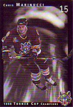 1998-99 Chicago Wolves (IHL) Turner Cup Champions 1997-98 #14 Chris Marinucci Front