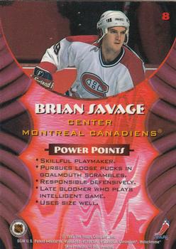 1994-95 Finest - Bowman's Best Red Rookies #8 Brian Savage Back