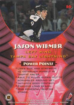 1994-95 Finest - Bowman's Best Red Rookies #16 Jason Wiemer Back