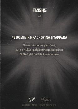 2017-18 Cardset Finland - Masks #7 Dominik Hrachovina Back
